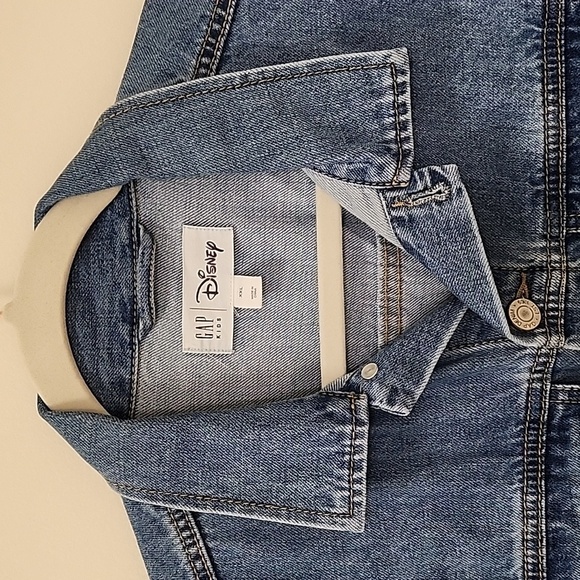 Gap Disney Mickey Mouse Icon Denim Jacket llX Kids- Women's Size Medium - Picture 14 of 16